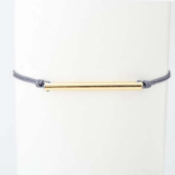 Double rope with gold tube bracelet - Picture 3 of 5